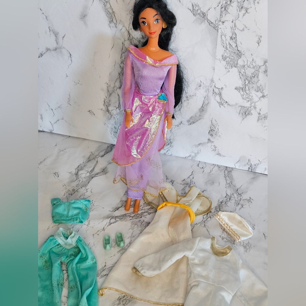 Mattel Purple and Gold Doll Ensemble